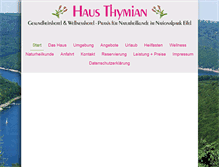 Tablet Screenshot of hausthymian.de